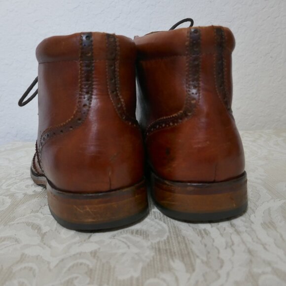 Cole Haan Williams Lace Up Wingtip Brogue Brown Leather Mens Boots 10 Med main image 7